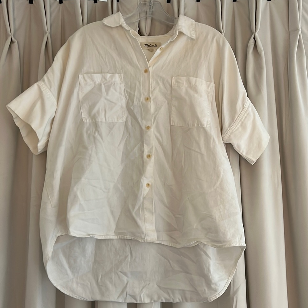 White Madewell boyfriend shirt